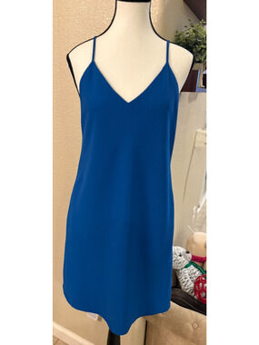 Lauren Ralph Lauren Royal Blue Shift Mini Dress Size 4